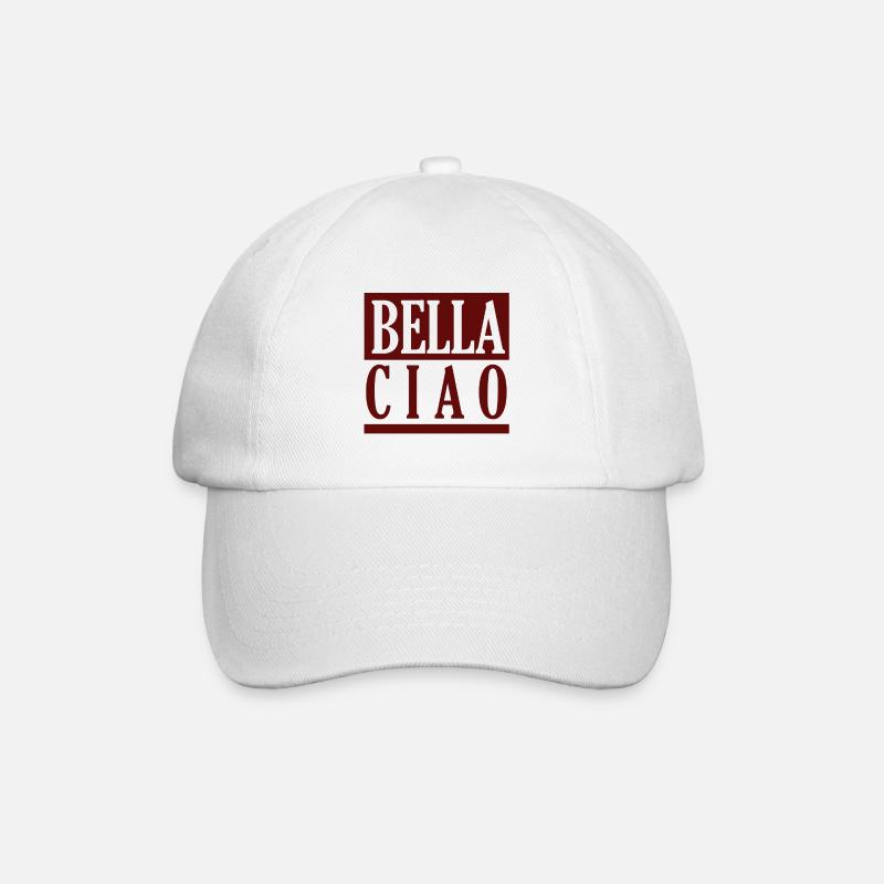 Bella Ciao Bye Song Chanson Espagnole - Casquette classique - blanc/blanc