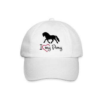 I love my pony, any colours - Baseballkappe - Weiß/Weiß - Vorne