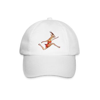 Slender Gazelle Performing a Long Jump - Baseball Cap - white/white - Front