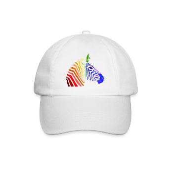 Zebra; Punk Zebra; Rainbow Zebra - Casquette classique - blanc/blanc - Devant