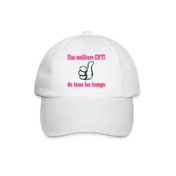 Elue meilleure ch'ti de tous les temps - Casquette classique - blanc/blanc - Devant