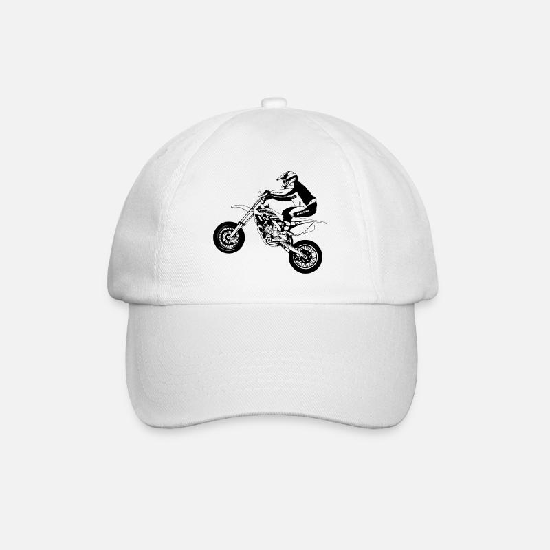 Supermoto - Baseballkappe - Weiß/Weiß