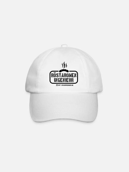 Grillsprüche-Design Röstaromeningenieur - Baseballkappe - Weiß/Weiß