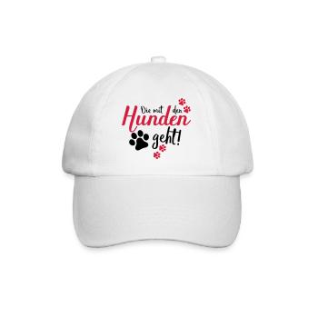 die mit den hunden geht - Baseballkappe - Weiß/Weiß - Vorne