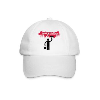 maler_02 - Baseballkappe - Weiß/Weiß - Vorne