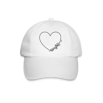 heartflowers_1 - Baseball Cap - white/white - Front