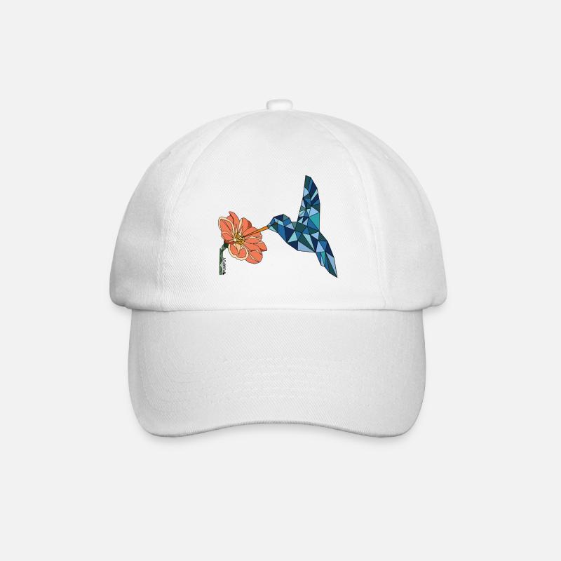 BIRD WITH FLOWER - Baseballkappe - Weiß/Weiß