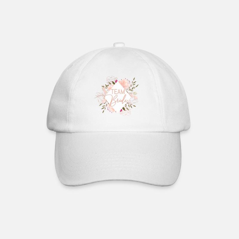 Junggesellinnenabschied Raute Team Bride2 - Baseballkappe - Weiß/Weiß