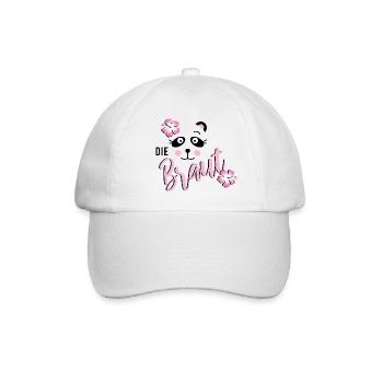 Braut Panda JGA Hochzeit Team Gruppenshirt 1 - Baseballkappe - Weiß/Weiß - Vorne