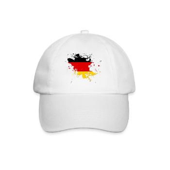 Drapeau de l'Allemagne comme une touche de couleur - Casquette classique - blanc/blanc - Devant
