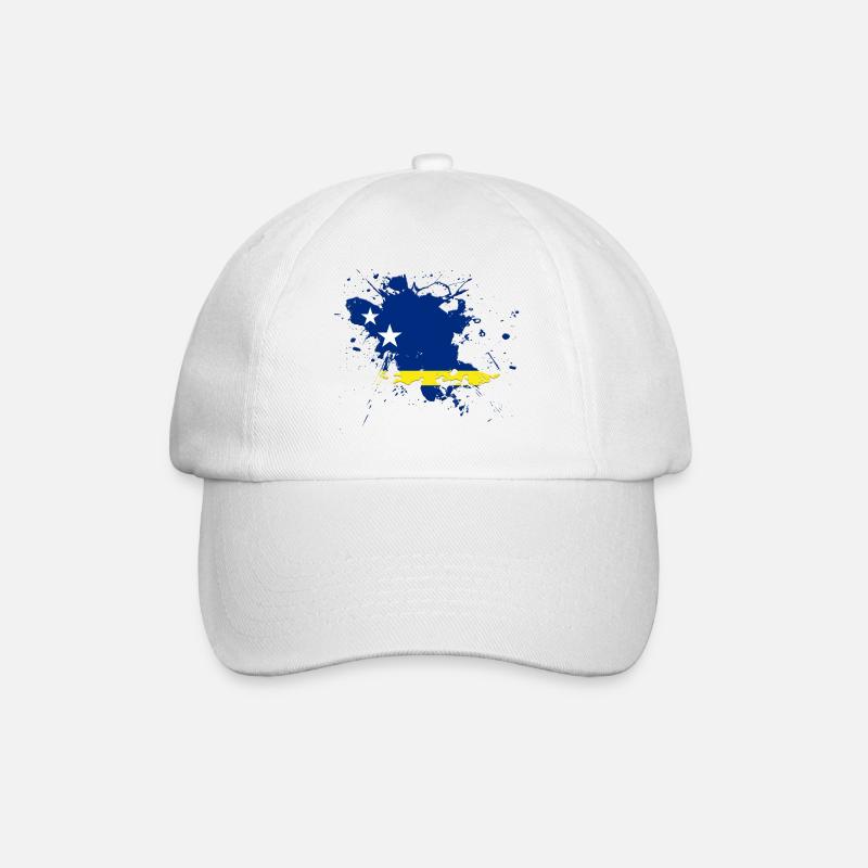 Le drapeau de Curaçao comme une touche de couleur - Casquette classique - blanc/blanc