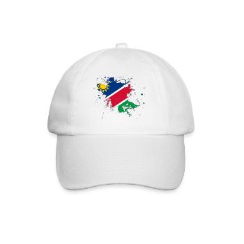 Namibia flag as a splash of color - Baseball Cap - white/white - Front