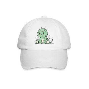 Tricératops de dinosaure - Casquette classique - blanc/blanc - Devant
