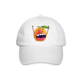 Cool Apricot | Comic Drawing - Baseball Cap - white/white - Front