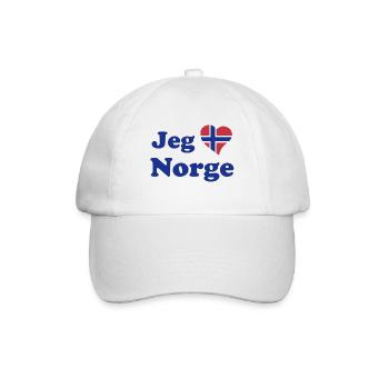 I love Norway - I love Norway - Baseball Cap - white/white - Front