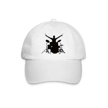 Drums drummer - Baseball Cap - white/white - Front