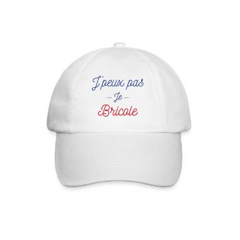 J peux pas je bricole idée cadeau humour bricolage - Casquette classique - blanc/blanc - Devant