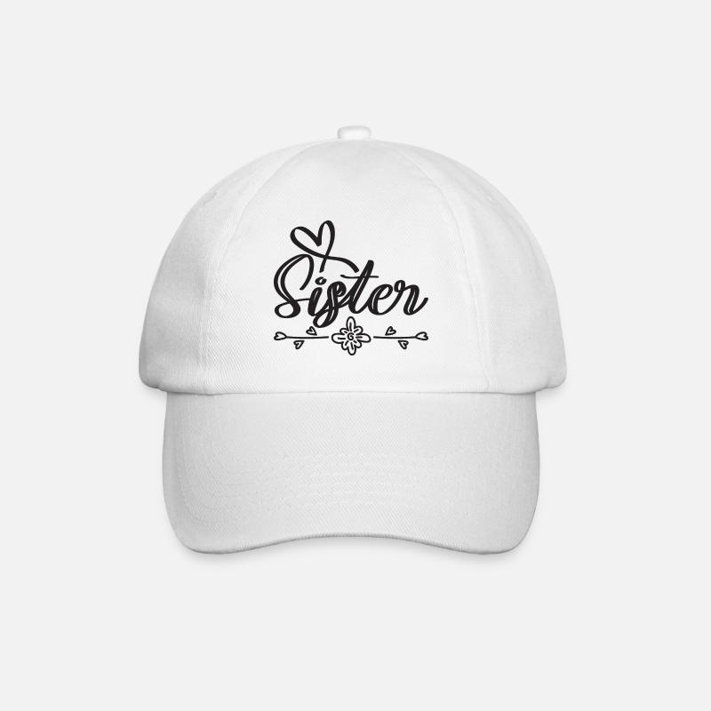 Tolle Schwester - Baseballkappe - Weiß/Weiß