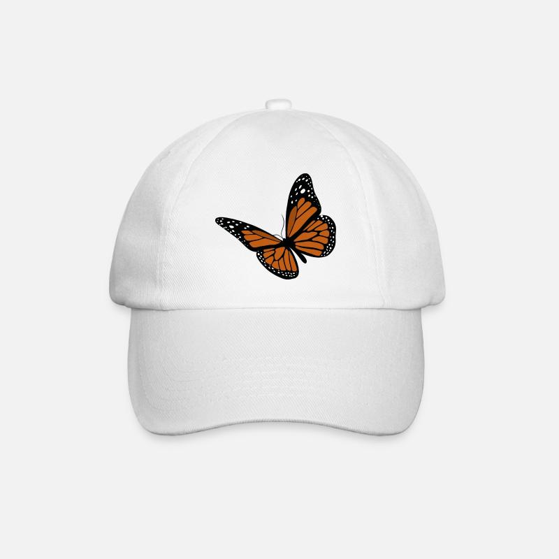butterfly - Baseball Cap - white/white