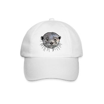 Tête de loutres colorée - Casquette classique - blanc/blanc - Devant