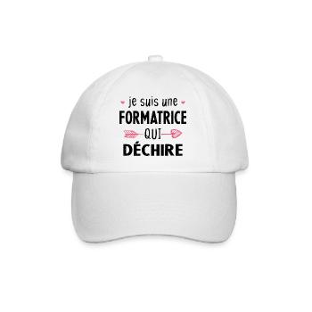 Je Suis Une Formatrice Qui Déchire Cadeau Drôle - Casquette classique - blanc/blanc - Devant