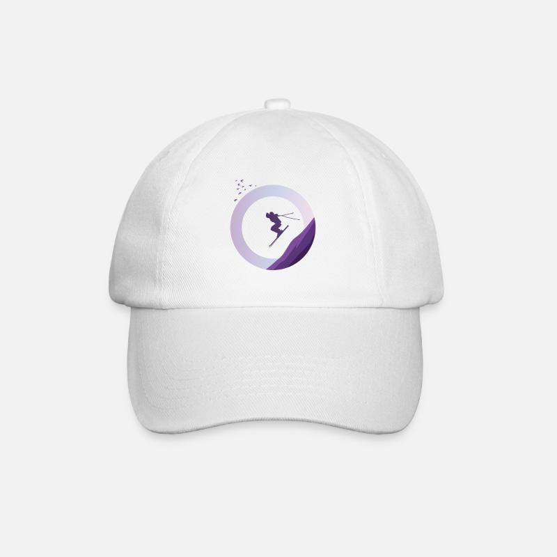 Mountain skiing - Baseball Cap - white/white