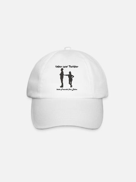 Vater und Tochter beste Freunde Vater Papa Daddy - Baseballkappe - Weiß/Weiß