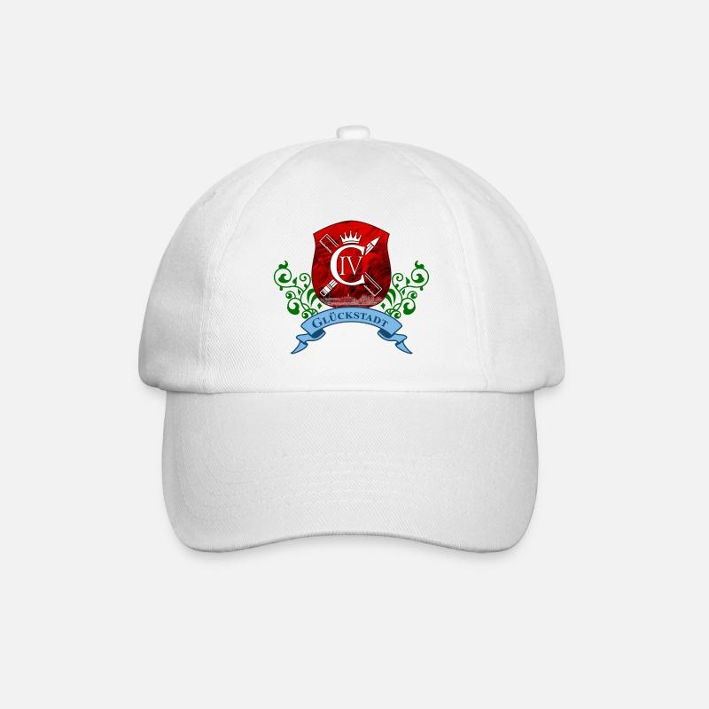 TShirt Design CIV Mädels - Baseballkappe - Weiß/Weiß