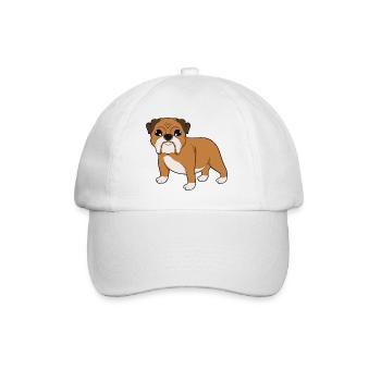 Bulldog - Baseball Cap - white/white - Front