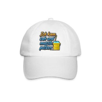 Ich kam, sah und musste putzen - Baseballkappe - Weiß/Weiß - Vorne