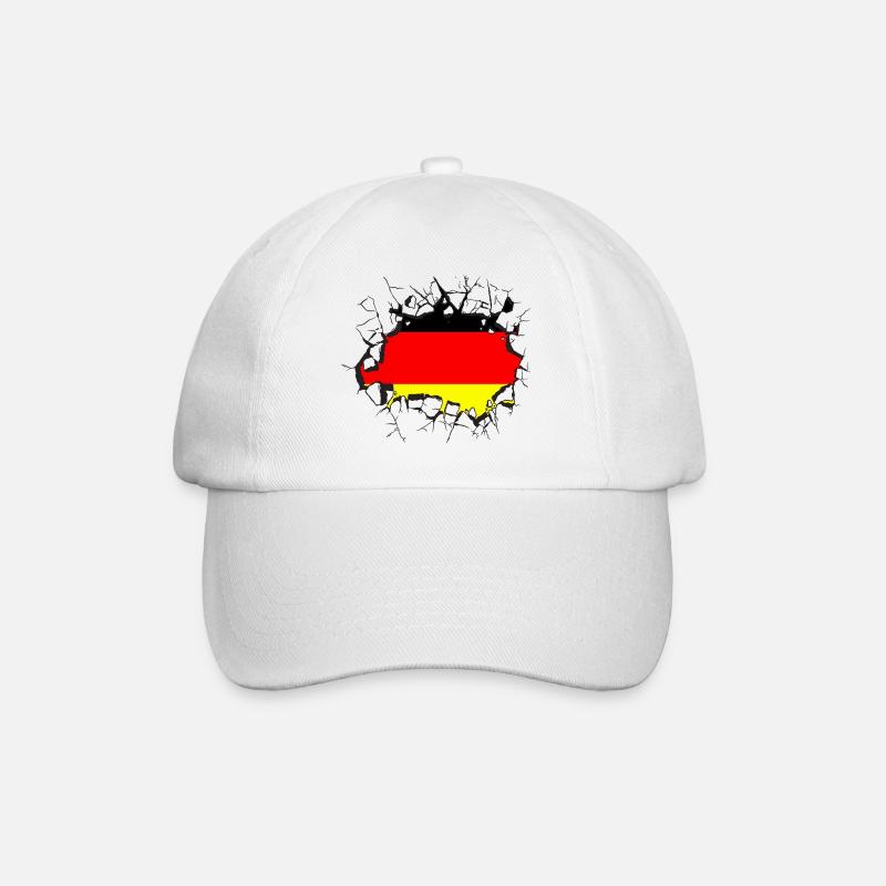 Deutschland Deutsch - Baseballkappe - Weiß/Weiß