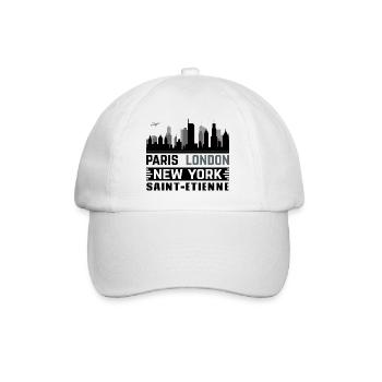 saint-etienne Paris London New-York - Casquette classique - blanc/blanc - Devant