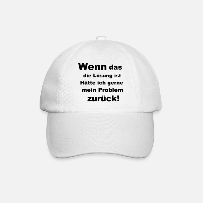 Wenn das die Lösung ist - Baseballkappe - Weiß/Weiß