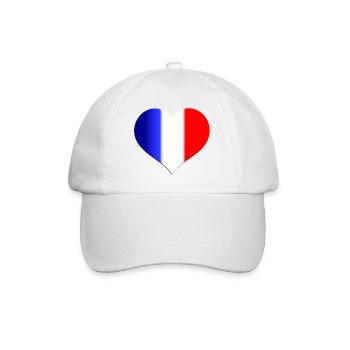 Cœur France - Casquette classique - blanc/blanc - Devant
