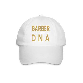 Barber DNA Design im Retro-Stil - Baseballkappe - Weiß/Weiß - Vorne