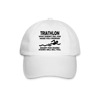 Triathlon Natation Bike Run - Casquette classique - blanc/blanc - Devant