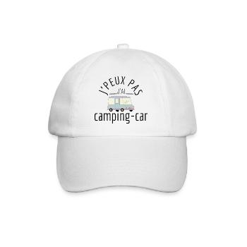 j'peux pas j'ai camping-car - Casquette classique - blanc/blanc - Devant