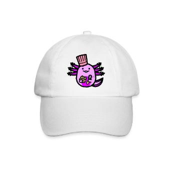 Mignon rose violet mangeant de l’axolotl avec chapeau - Casquette classique - blanc/blanc - Devant