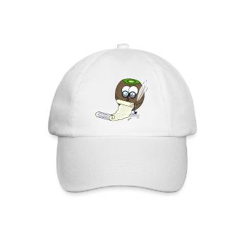 Beaked fruit taking notes, very dignified - Baseball Cap - white/white - Front