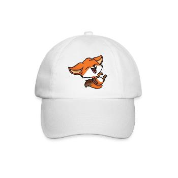 Lachender Fuchs - Baseballkappe - Weiß/Weiß - Vorne