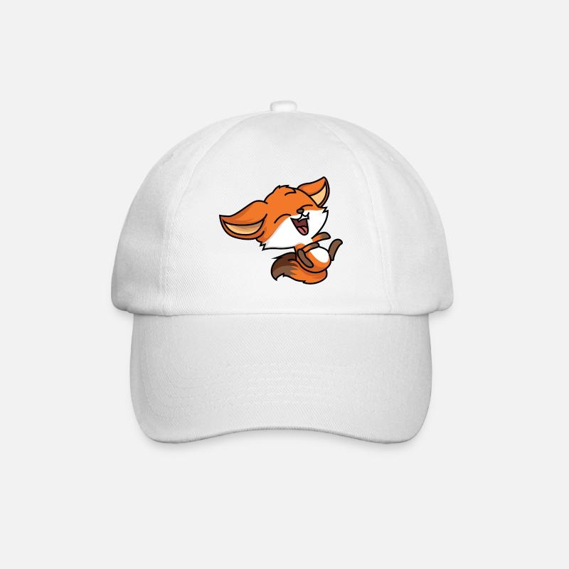 Lachender Fuchs - Baseballkappe - Weiß/Weiß