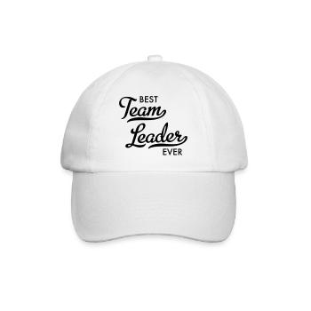 best team leader - Baseballkappe - Weiß/Weiß - Vorne