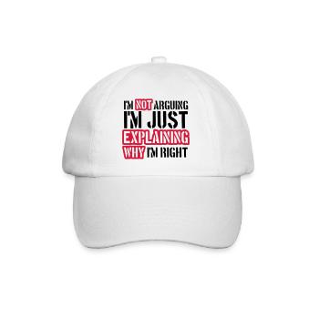Je ne discute pas - Casquette classique - blanc/blanc - Devant