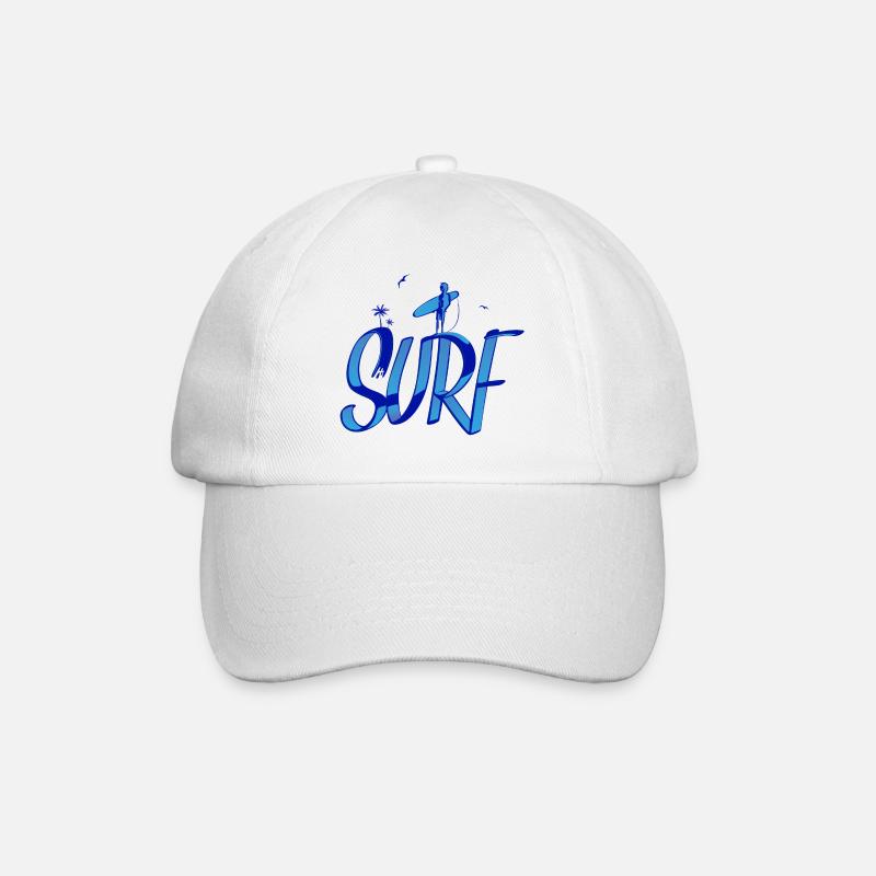 surf, surfer, surfeur - Casquette classique - blanc/blanc