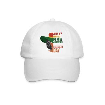 Juneteenth Black History Day Pride Gift - Baseball Cap - white/white - Front