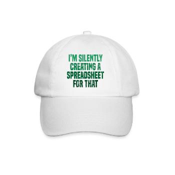C’est drôle que je crée silencieusement une feuille de calcul pour ça - Casquette classique - blanc/blanc - Devant