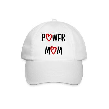 power maman maman maman maman enfants parents police - Casquette classique - blanc/blanc - Devant