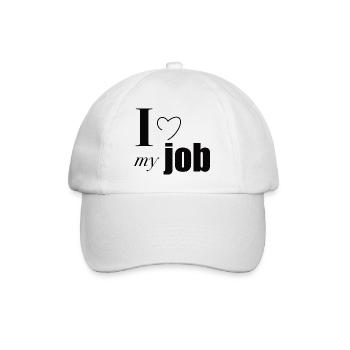 J’aime mon travail - Casquette classique - blanc/blanc - Devant