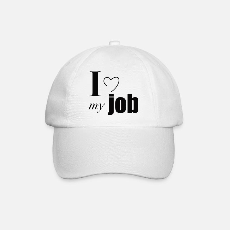 J’aime mon travail - Casquette classique - blanc/blanc