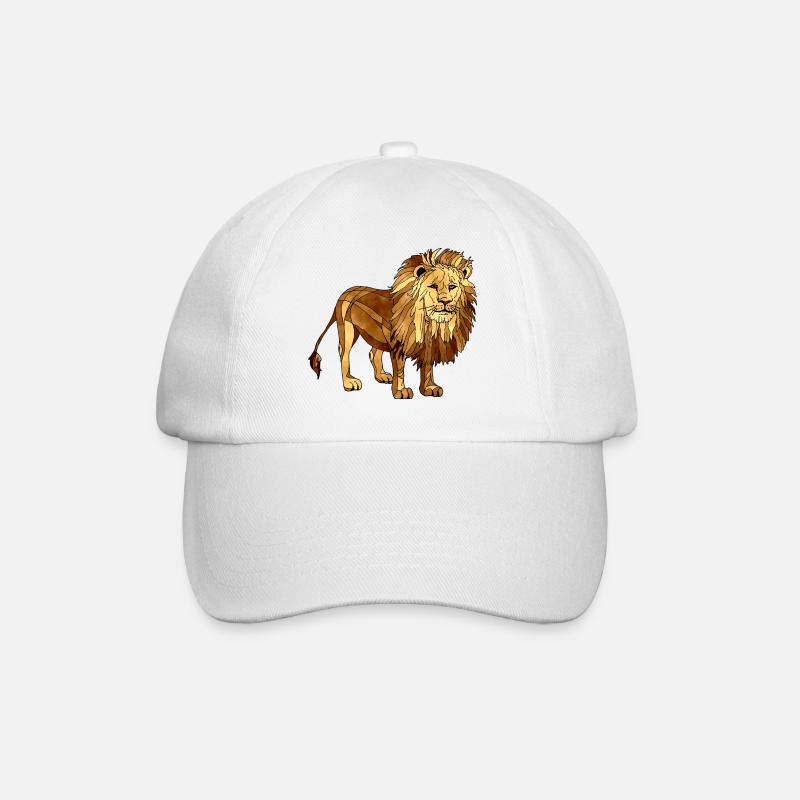 Löwe - Baseballkappe - Weiß/Weiß